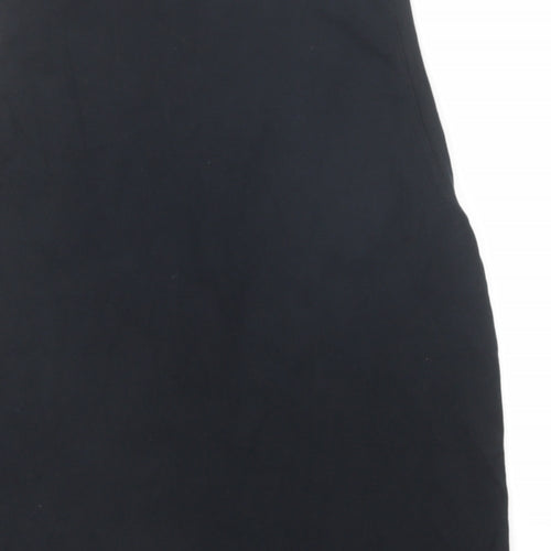 Topman Mens Black Cotton T-Shirt Size L Round Neck