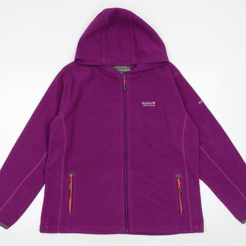 Regatta Womens Purple Polyester Full Zip Hoodie Size 18 Zip