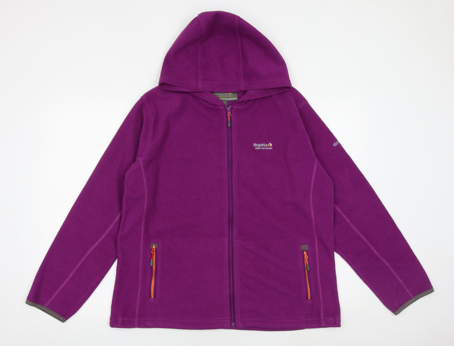 Regatta Womens Purple Polyester Full Zip Hoodie Size 18 Zip