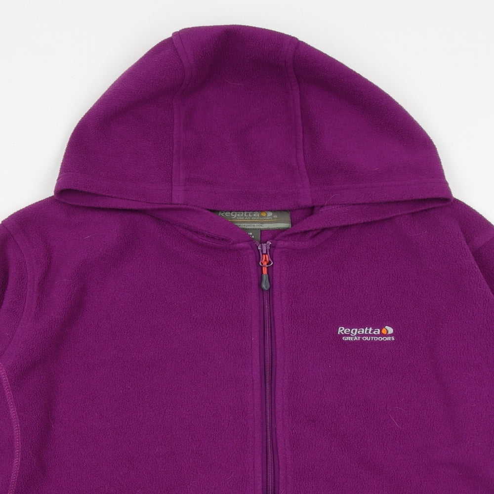 Regatta Womens Purple Polyester Full Zip Hoodie Size 18 Zip