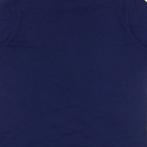 adidas Mens Blue Cotton T-Shirt Size L Round Neck