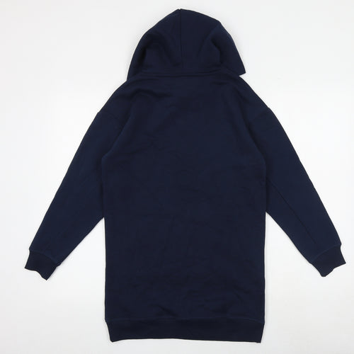 La Redoute Girls Blue Cotton Jumper Dress Size 12 Years Round Neck Pullover - Florida