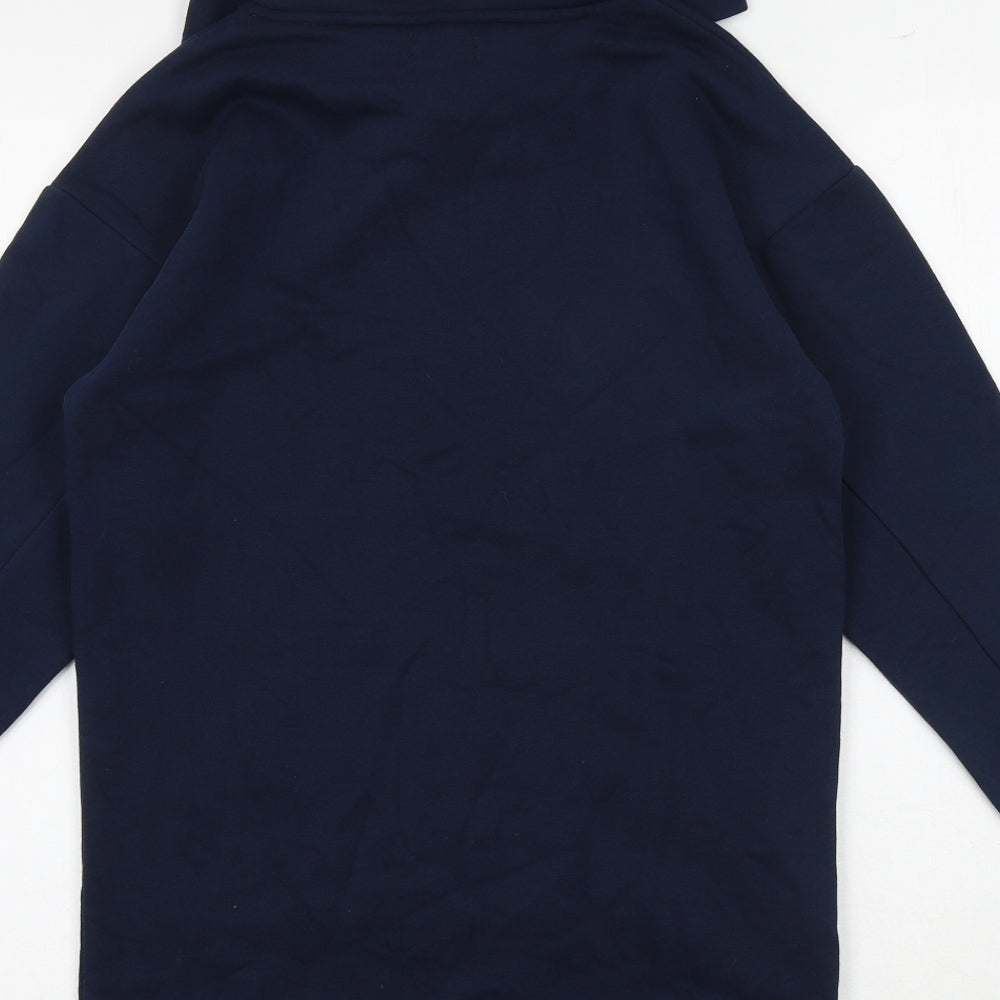 La Redoute Girls Blue Cotton Jumper Dress Size 12 Years Round Neck Pullover - Florida