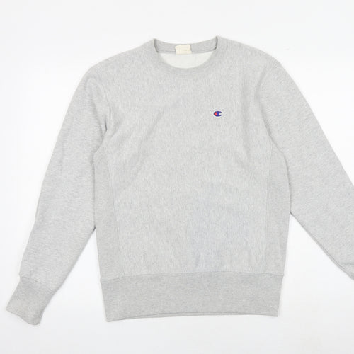 Champion Mens Grey Cotton Pullover Sweatshirt Size M