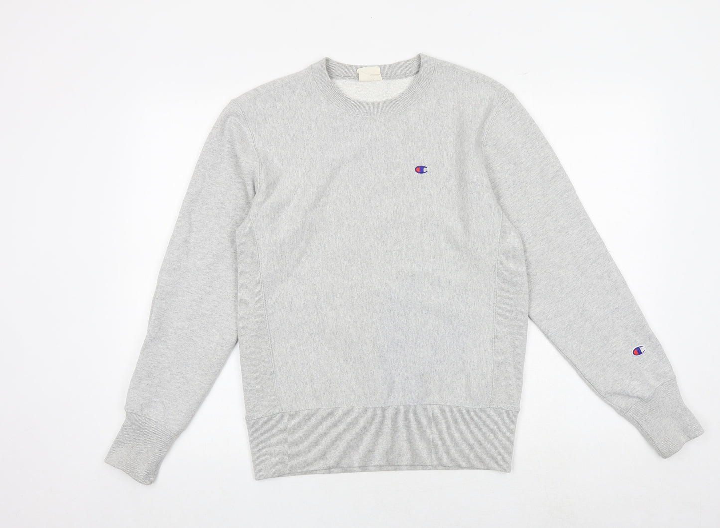 Champion Mens Grey Cotton Pullover Sweatshirt Size M