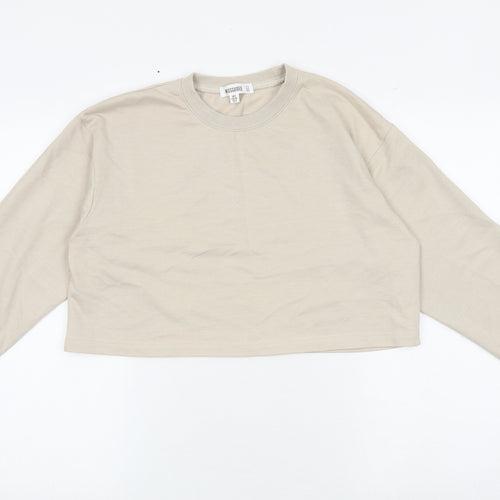 Missguided Womens Beige Polyester Pullover Sweatshirt Size 8 Pullover
