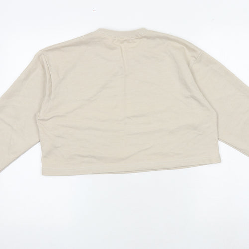 Missguided Womens Beige Polyester Pullover Sweatshirt Size 8 Pullover