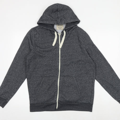 Burton Mens Grey Cotton Full Zip Hoodie Size L