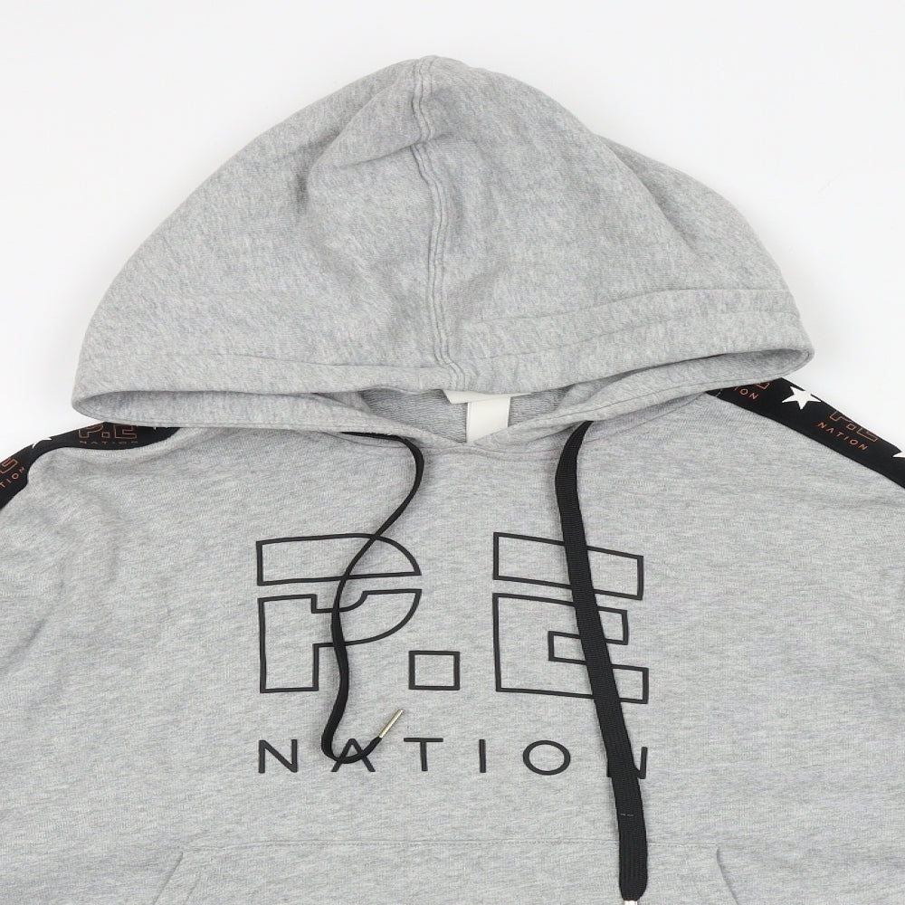 H&M Womens Grey 100% Cotton Pullover Hoodie Size M Pullover - P.E Nation