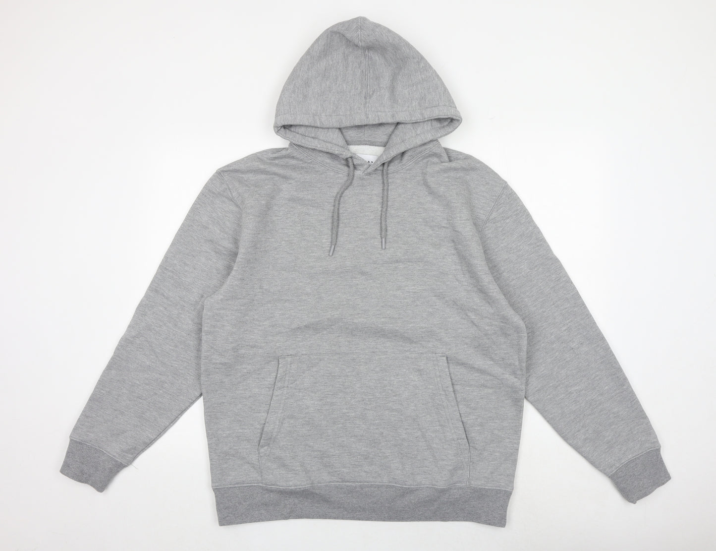 Topman Mens Grey Cotton Pullover Hoodie Size M