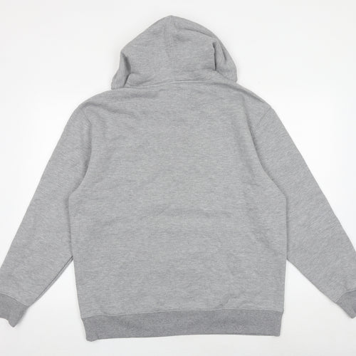 Topman Mens Grey Cotton Pullover Hoodie Size M