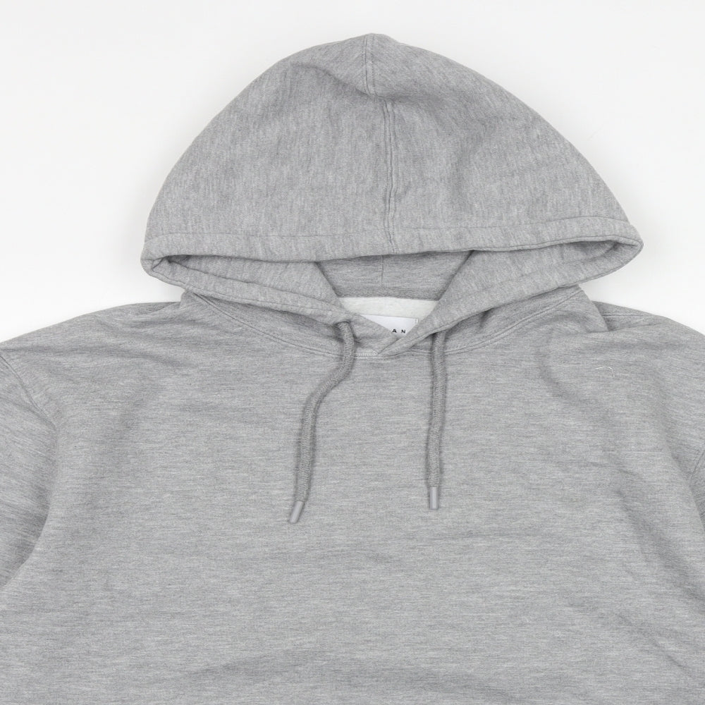 Topman Mens Grey Cotton Pullover Hoodie Size M