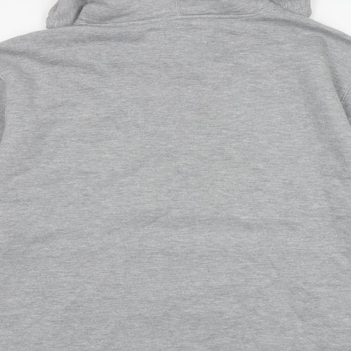 Topman Mens Grey Cotton Pullover Hoodie Size M