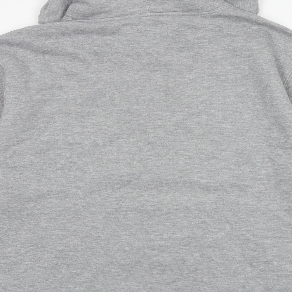 Topman Mens Grey Cotton Pullover Hoodie Size M
