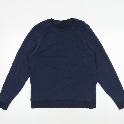 Marks and Spencer Womens Blue Cotton Pullover Sweatshirt Size 12 Pullover