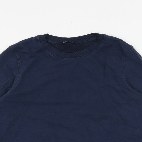 Marks and Spencer Womens Blue Cotton Pullover Sweatshirt Size 12 Pullover