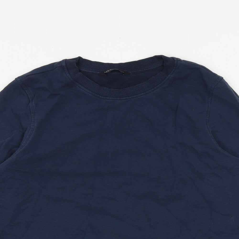 Marks and Spencer Womens Blue Cotton Pullover Sweatshirt Size 12 Pullover