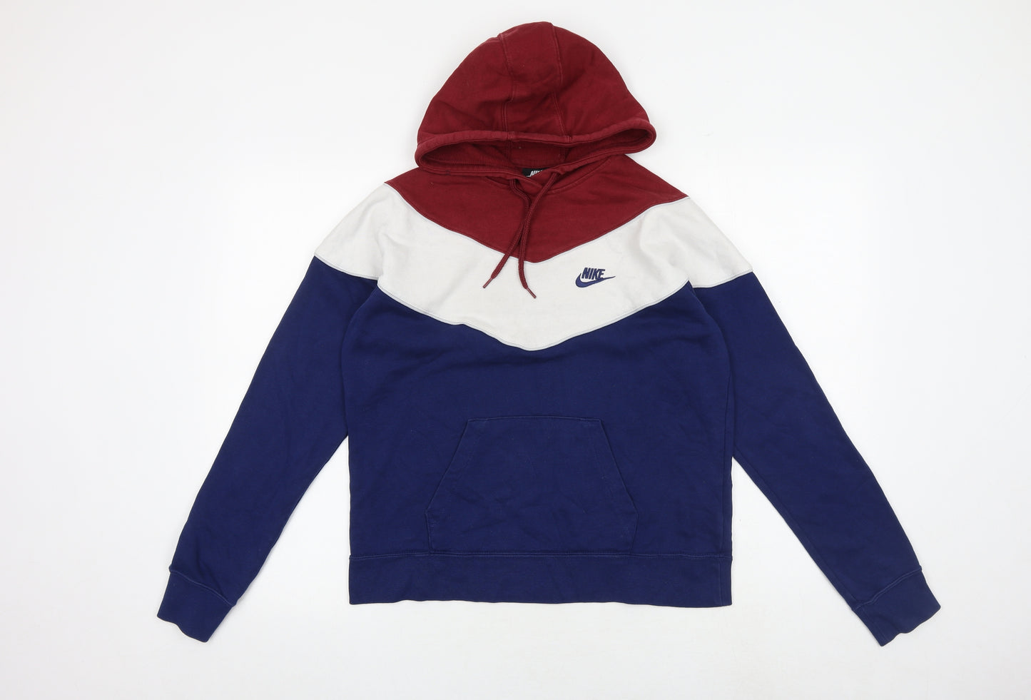 Nike Mens Multicoloured Cotton Pullover Hoodie Size S - Colourblock