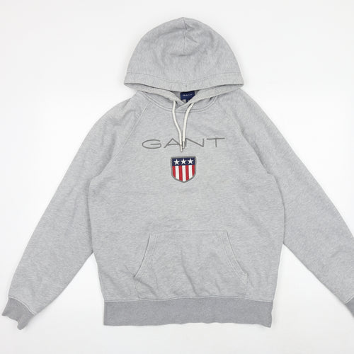 GANT Mens Grey Cotton Pullover Hoodie Size M
