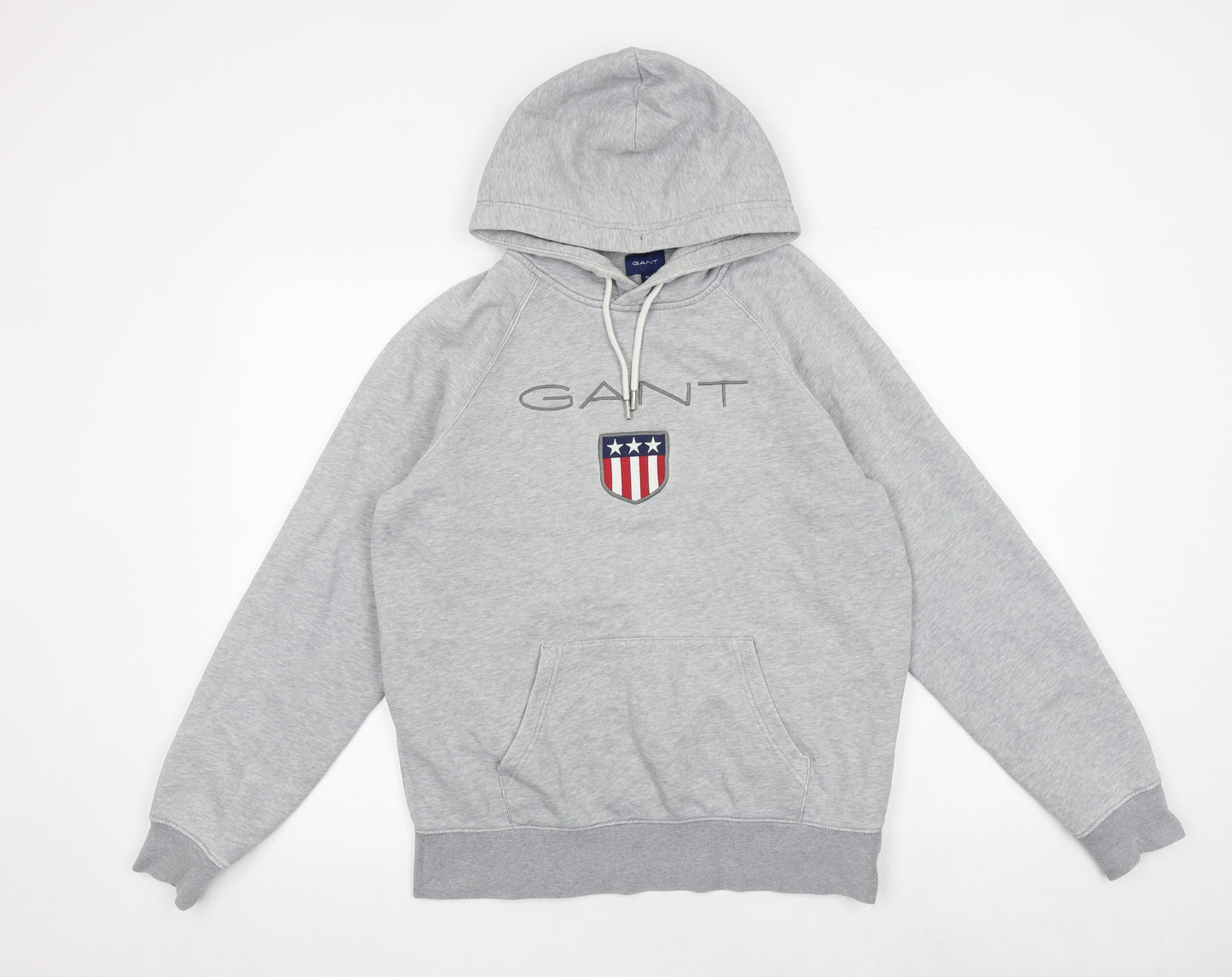 GANT Mens Grey Cotton Pullover Hoodie Size M