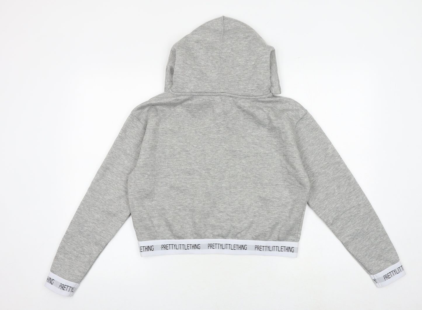 PRETTYLITTLETHING Womens Grey Cotton Pullover Hoodie Size S Pullover
