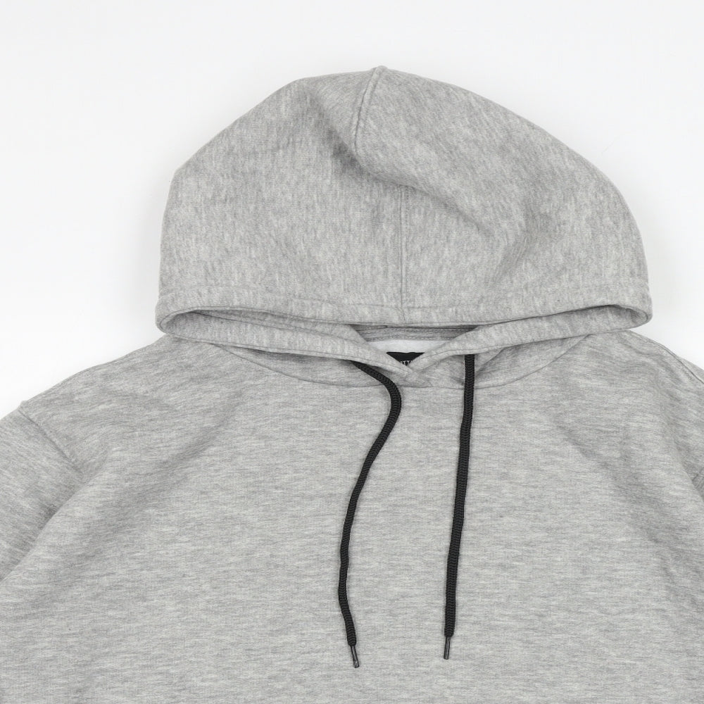 PRETTYLITTLETHING Womens Grey Cotton Pullover Hoodie Size S Pullover