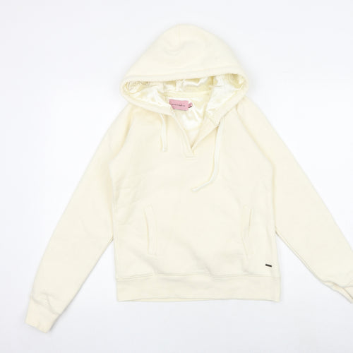 Free spirit Womens Ivory Cotton Pullover Hoodie Size 10 Pullover
