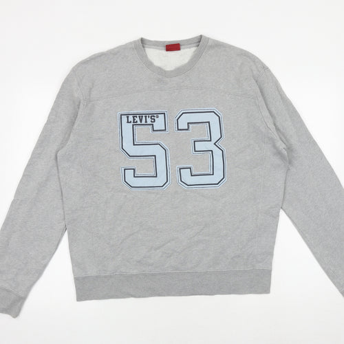 Levi's Mens Grey Cotton Pullover Sweatshirt Size L - Levi's 53