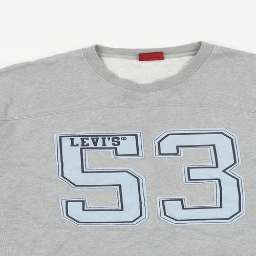 Levi's Mens Grey Cotton Pullover Sweatshirt Size L - Levi's 53