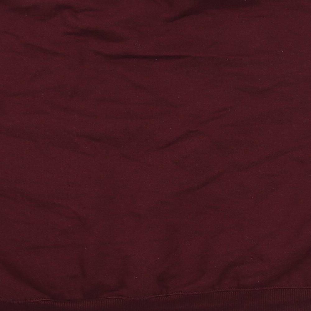 H&M Womens Red Cotton Pullover Sweatshirt Size L Pullover