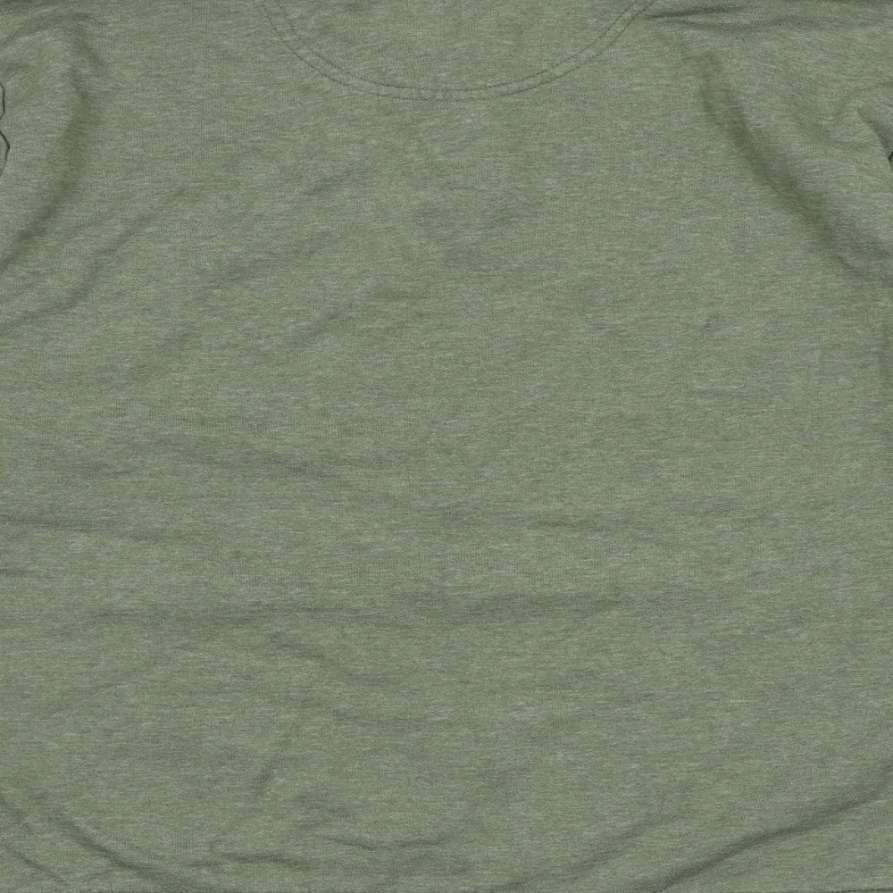 Orvis Mens Green Cotton Henley Sweatshirt Size M