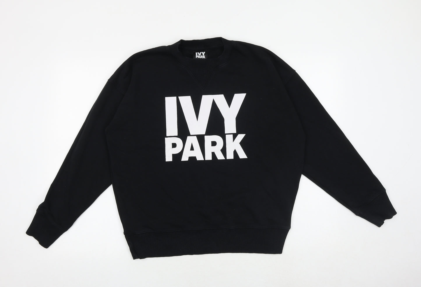 IVY PARK Womens Black Cotton Pullover Sweatshirt Size S Pullover