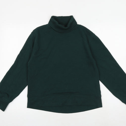 Zara Womens Green Cotton Pullover Sweatshirt Size S Pullover