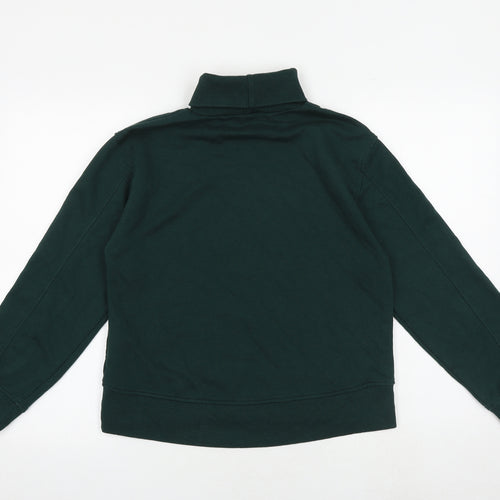 Zara Womens Green Cotton Pullover Sweatshirt Size S Pullover