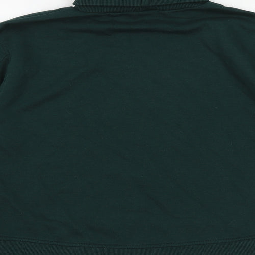 Zara Womens Green Cotton Pullover Sweatshirt Size S Pullover