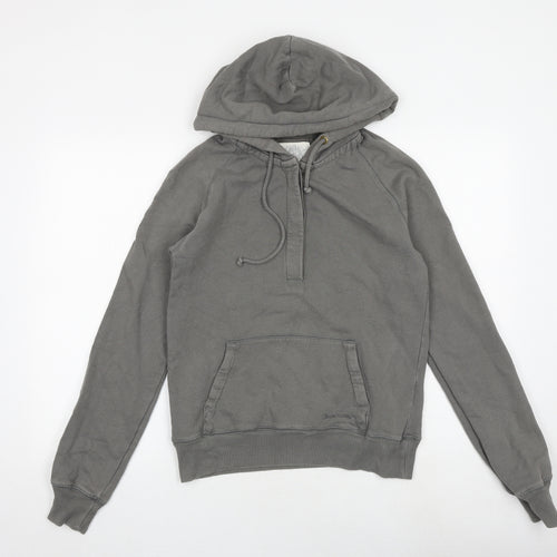 Jack Wills Womens Grey 100% Cotton Pullover Hoodie Size 14 Pullover