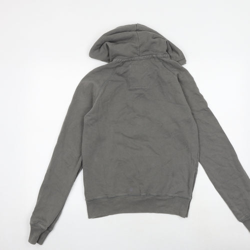 Jack Wills Womens Grey 100% Cotton Pullover Hoodie Size 14 Pullover