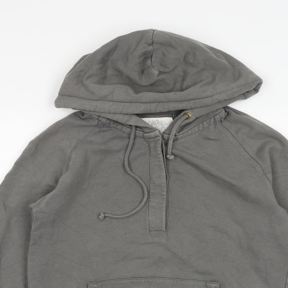 Jack Wills Womens Grey 100% Cotton Pullover Hoodie Size 14 Pullover