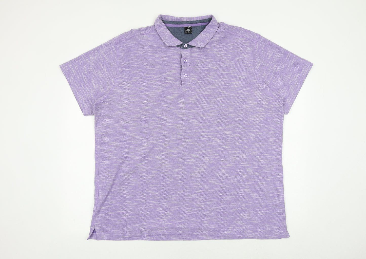 Cotton Traders Mens Purple Cotton Polo Size 2XL Collared Button
