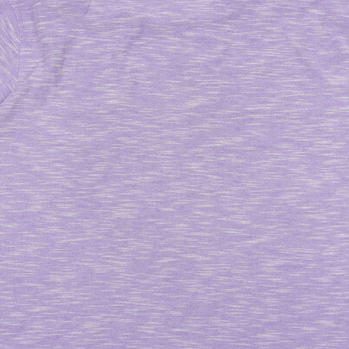 Cotton Traders Mens Purple Cotton Polo Size 2XL Collared Button