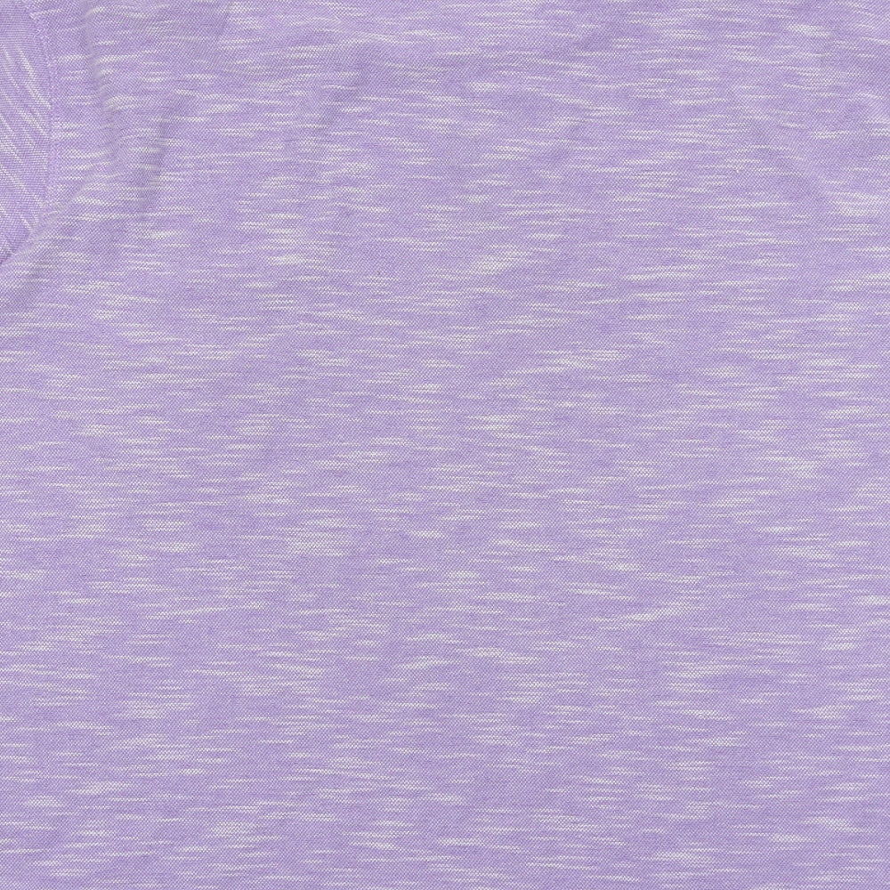 Cotton Traders Mens Purple Cotton Polo Size 2XL Collared Button