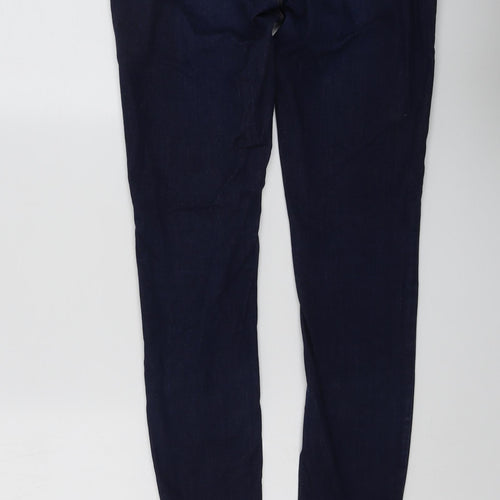 Topshop Womens Blue Cotton Skinny Jeans Size 10 L30 in Regular