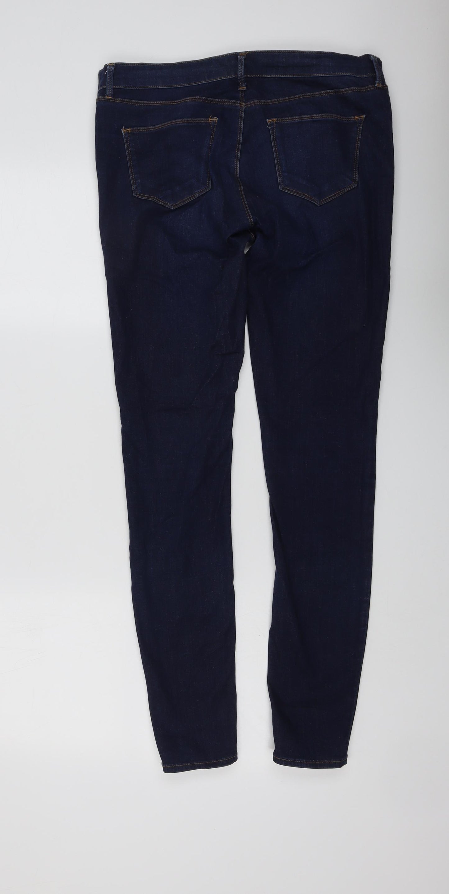 Topshop Womens Blue Cotton Skinny Jeans Size 10 L30 in Regular
