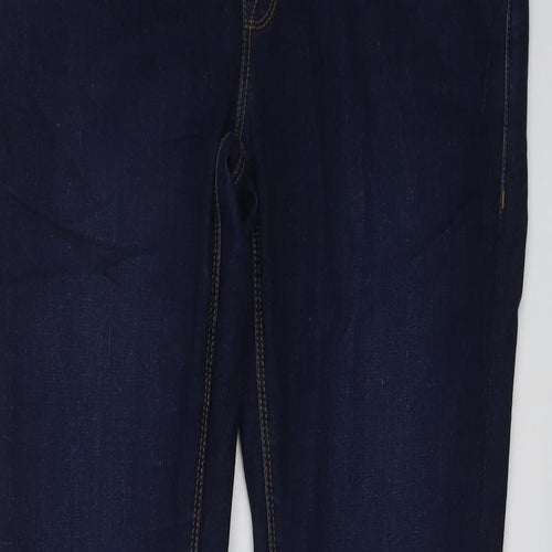 Topshop Womens Blue Cotton Skinny Jeans Size 10 L30 in Regular