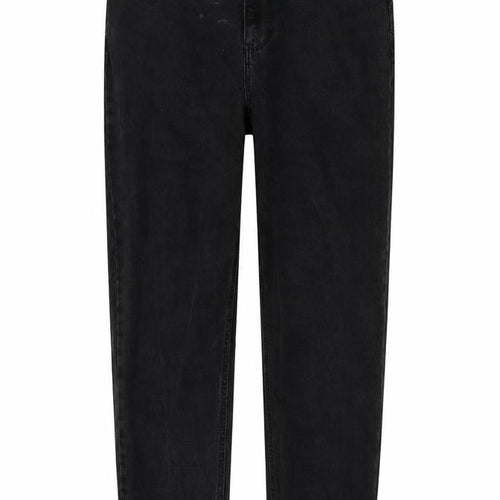 New Look Womens Grey Cotton Straight Jeans Size 12 L28 in Regular Button