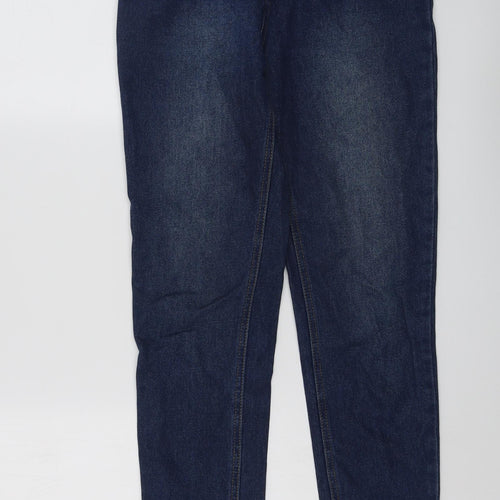 Missguided Womens Blue Cotton Skinny Jeans Size 6 L29 in Regular Button