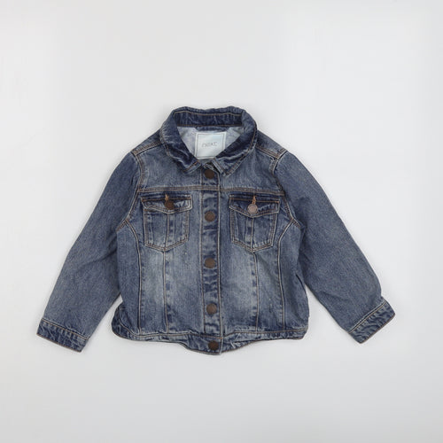 NEXT Girls Blue Jacket Size 3-4 Years Snap