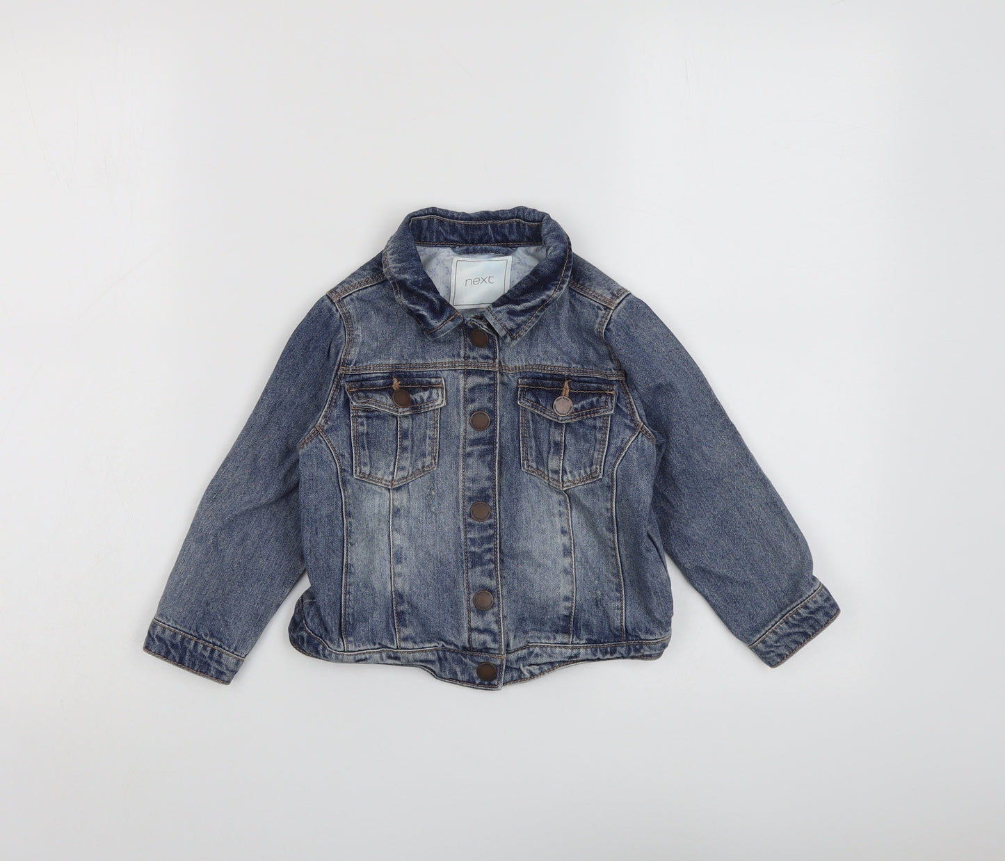 NEXT Girls Blue Jacket Size 3-4 Years Snap