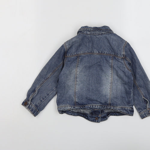 NEXT Girls Blue Jacket Size 3-4 Years Snap