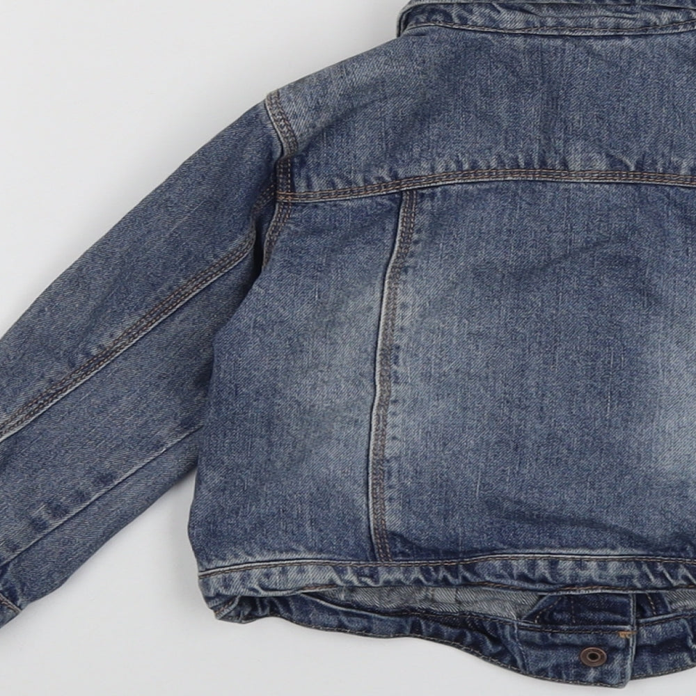 NEXT Girls Blue Jacket Size 3-4 Years Snap